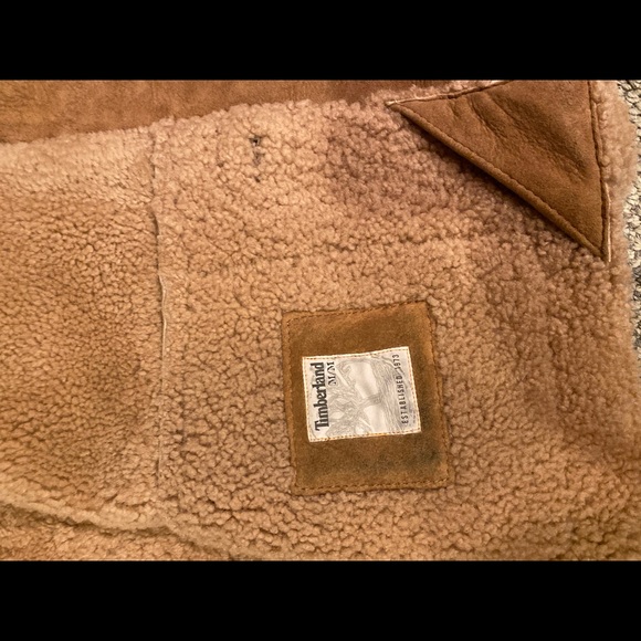 Timberland Sherpa Sherling Leather Jacket M - Picture 4 of 8